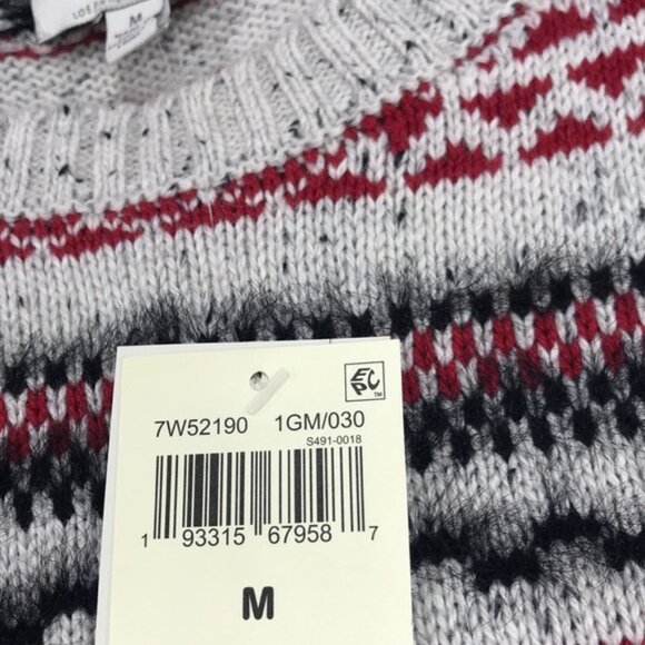 Lucky Brand Striped Fair Isle Cotton/Wool Sweater - Picture 6 of 7